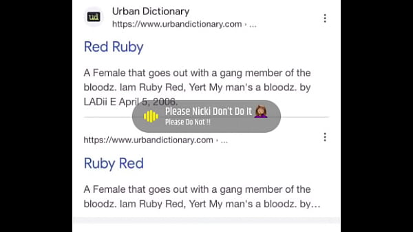Don’t think Nicki Like famous Barbie ShaBrim Nicki really said she red ruby like no Nicki stop this madness !!